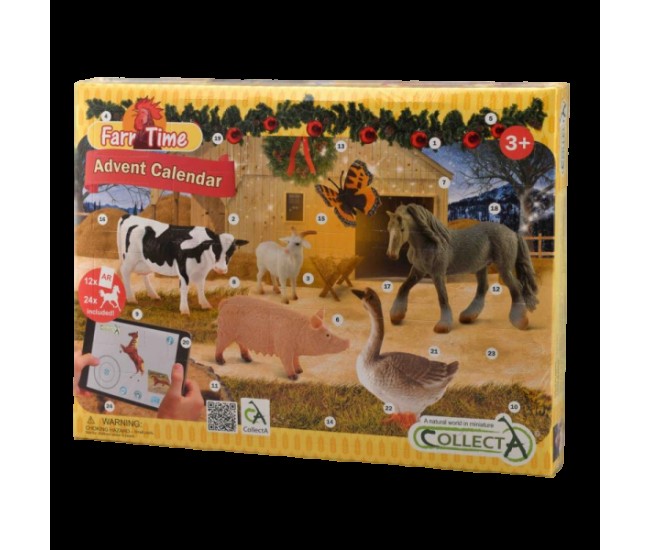 Calendar de craciun collecta cu figurine pictate manual viata la ferma 84178