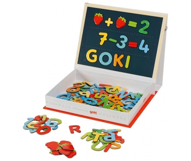 Set educativ cu 122 piese magnetice in cutie