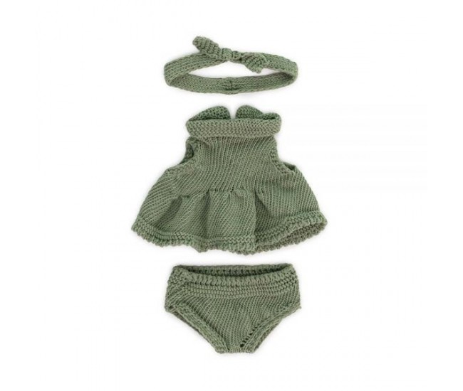 Set imbracaminte cu rochita pentru papusa fetita 21 cm