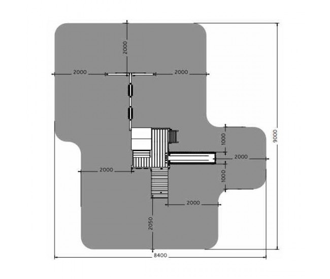 Complex joaca din lemn 7in1 fungoo treehouse