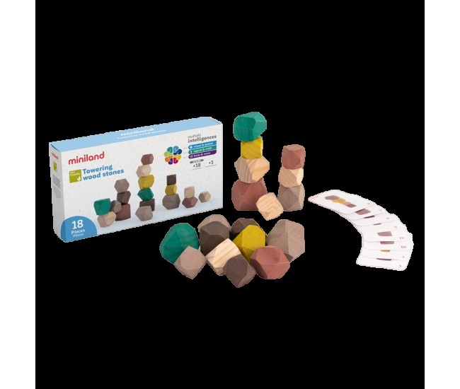 Joc educativ pentru dezvoltarea motricitatii wood stones