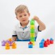 Set de 18 cutiute colorate cu capac, translucide, pentru activitati senzoriale