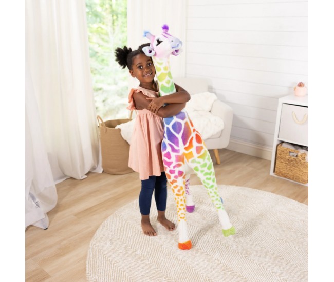 Melissa&doug - girafa gigant din plus rainbow