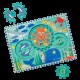 Puzzle educativ din lemn, cu rotite dintate, oceanul, 8 piese, pentru copii 3 ani+, melissa&doug 31003