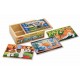 Set 4 puzzle lemn in cutie animale de companie melissa and doug