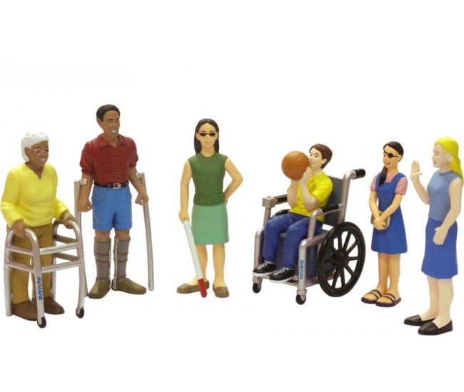 Persoane cu handicap set de 6 figurine - miniland