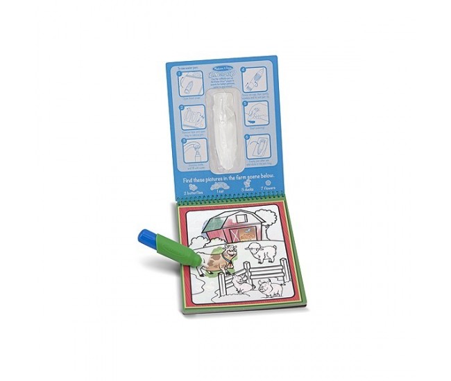 Apa magica carnet de colorat animale melissa and doug