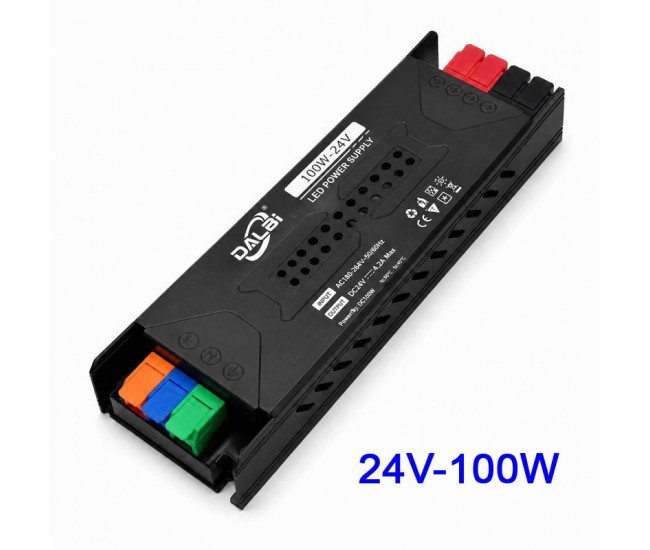 Sursa Alimentare LED 24V 100W 4.2A Slim cu Conectare Rapida Push-In DALBI