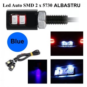 Led Auto 12mm / 12V / ALBASTRU, 2 Buc/Set