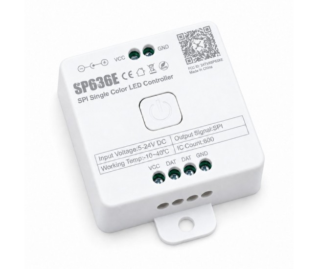 Controler Bandă LED SPI Monocromă, Bluetooth, 5–24 V SP636E
