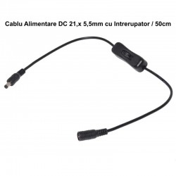 Cablu DC 2,1x5,5mm cu Intrerupator Cablu DC 2,1x5,5mm cu Intrerupator