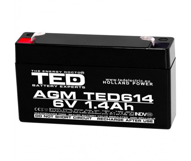 Acumulator Plumb - Acid 6V-1,4A AGM - TED