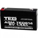 Acumulator Plumb - Acid 6V-1,4A AGM - TED