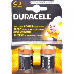 Baterie Alkalina Duracell R14, Marime C, 2buc/set Baterie Alkalina Duracell R14, Marime C, 2buc/set
