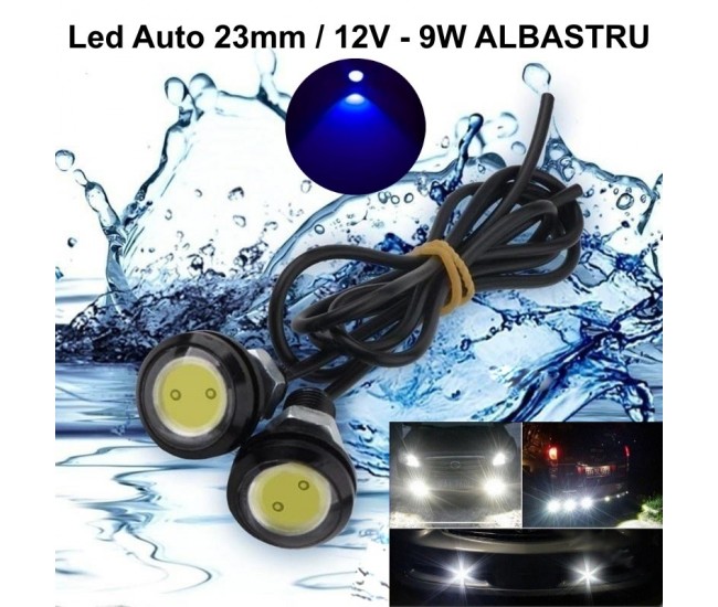 Led Auto 23mm / 12V - 9W / ALBASTRU, 2 Buc/Set