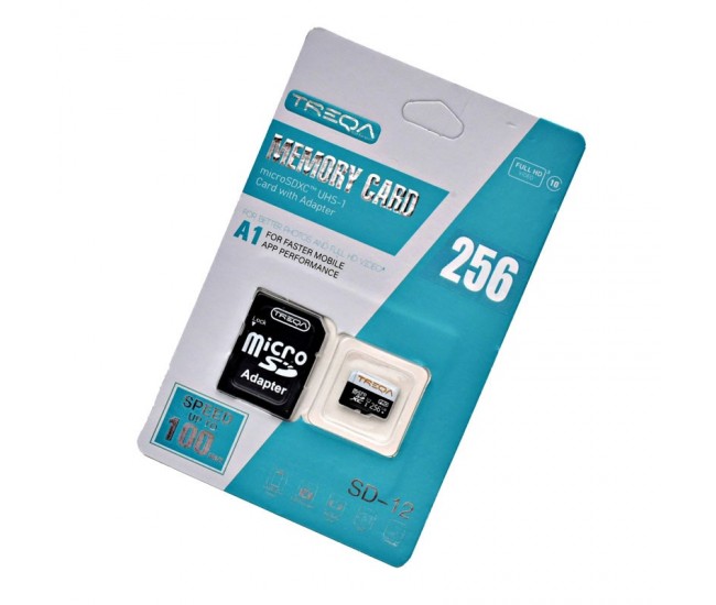 Card Micro SDXC 256GB, Memorie PRO Full HD Video, Performanta UHS A1, SPEED UP TO 100MB/S