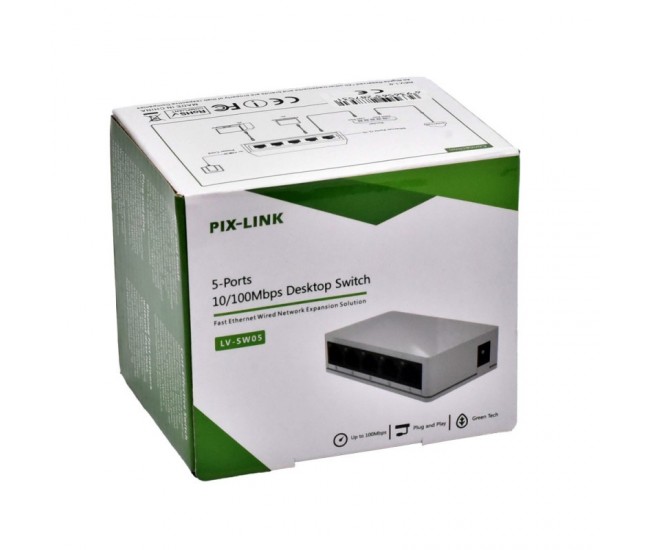 Switch 5 Porturi 10/100Mbps Pix-Link / LV-SV05