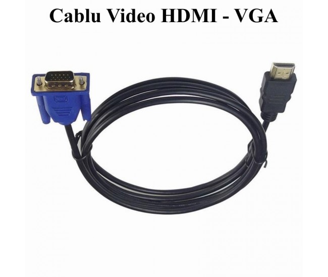 Cablu Video HDMI la VGA / 1,5m