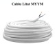 Cablu Electric Litat MYYM Alb 2x2,5mm/100ml