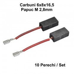 Perii Colectoare Carbuni 6x8x16,5 - Papuc M 2,8mm / 10Set/Punga