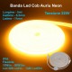 Banda Led Cob Galben Auriu Neon Flex - 288led/m - IP65 / 220V - 10W/ml / Rola 5ml