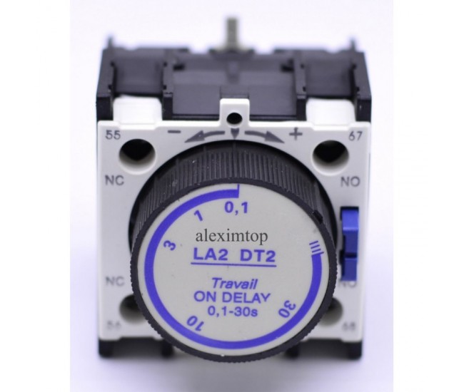 Releu Auxiliar (Timer Contactor) LA2 DT2 0,1-30sec