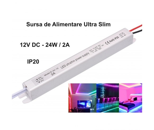 Sursa de Alimentare Ultra Slim 12V-24W / 2A