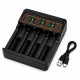 Incarcator Universal pentru Acumulatori Li-ion 4 Sloturi 18650 USB Type-C DALBI