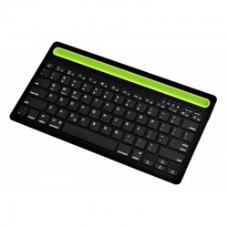 Tastatura Neagra Mini Slim cu Bluetooth si Suport Tableta & Telefon  / AS-199 Tastatura Neagra Mini Slim cu Bluetooth si Suport Tableta & Telefon  / AS-199