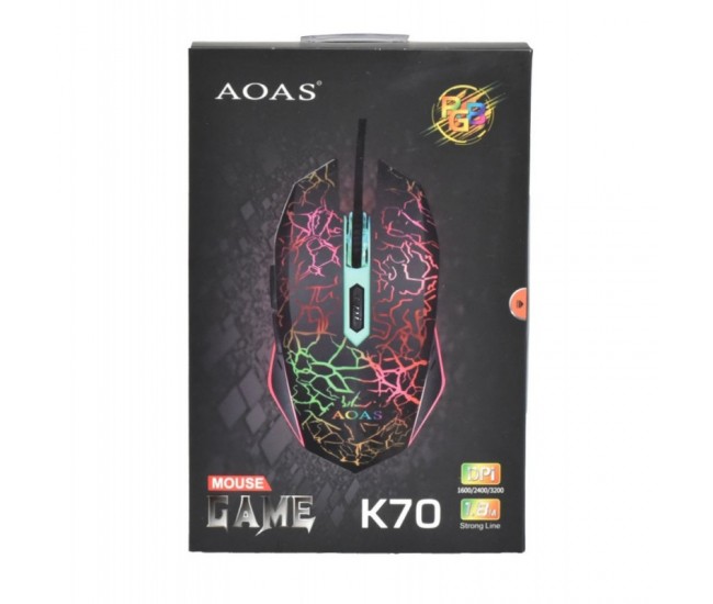 Mouse Gaming cu Leduri RGB si USB K-70
