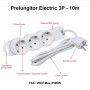 Prelungitor Electric 3 Prize si Protectie Copii, Cablu 3x1mm / 10m