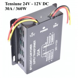 Convertor Auto de Tensiune 24V-12V DC/30A Convertor Auto de Tensiune 24V-12V DC/30A