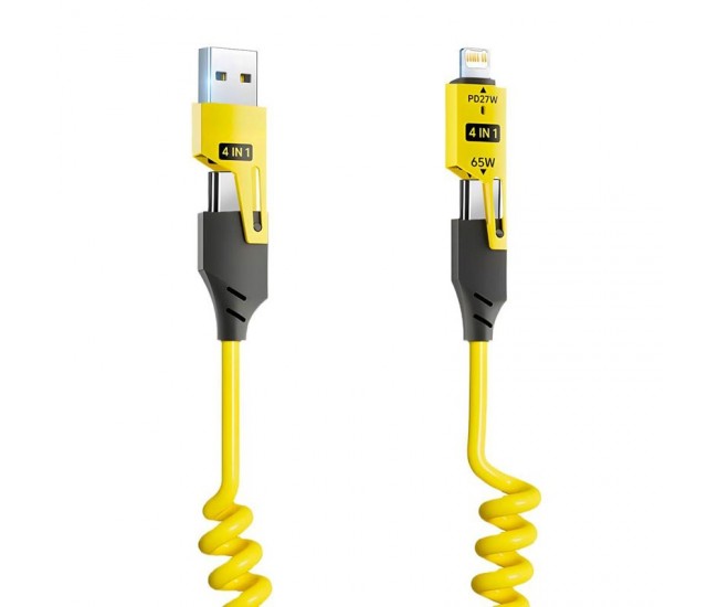 Cablu de Date Extensibil 4 in 1 PD Fast 27W / Tip C - USB - Iphone, CA-894