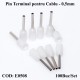 Pin Terminal de Cablu E0508 Alb, 100Buc/Set