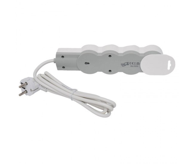 Prelungitor Electric cu Intrerupator, 3 Prize si Protectie Copii, Cablu 3x1mm / 5m