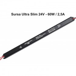 Sursa de Alimentare 24V-60W / 2,5A - Ultra Slim Black Sursa de Alimentare 24V-60W / 2,5A - Ultra Slim Black