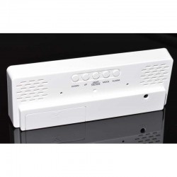 Ceas Alb Oglinda cu Lumina LED Rosu, GH-0712L Ceas Alb Oglinda cu Lumina LED Rosu, GH-0712L