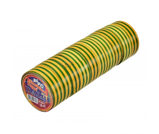 Banda Izolier Galben-Verde 19mm x 10m - Set/10buc