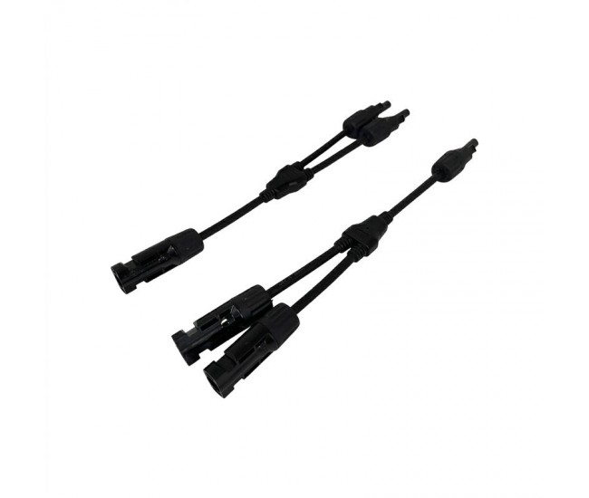 Set Cablu Adaptor Solar MC4 Tip Y, Conector Ramificare pentru Panouri Fotovoltaice, 1000V, Compatibil 4-6 mm²