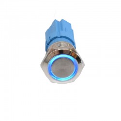 Push Buton 5-24V / 19mm, Minus (-) Led Albastru Push Buton 5-24V / 19mm, Minus (-) Led Albastru