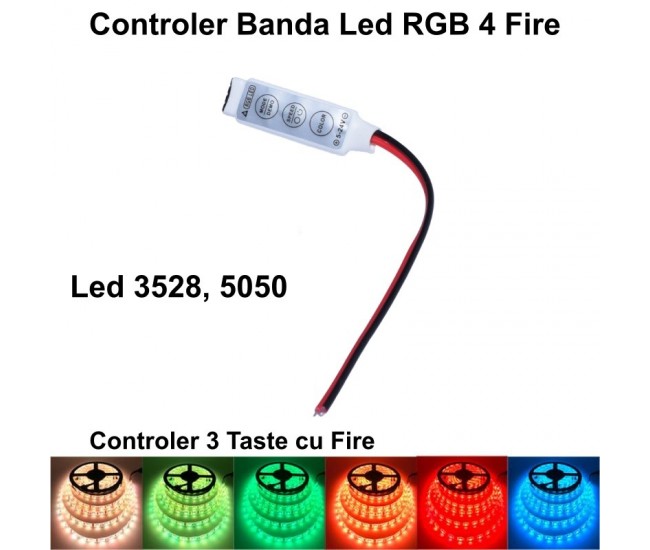 Mini Controler Led RGB cu Fire