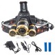 Lanterna de cap cu acumulator 3xT6 led CREE