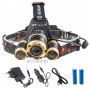 Lanterna de cap cu acumulator 3xT6 led CREE