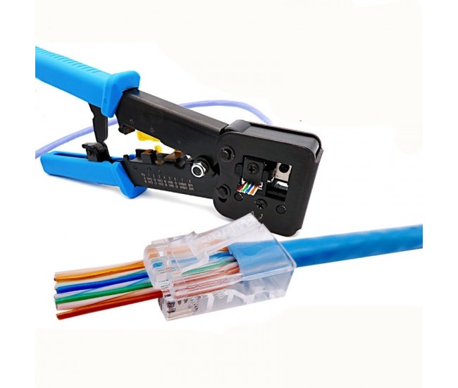 Mufa UTP Plastic CAT6E + CUT 100b/set