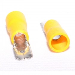 Papuc Electric Galben Tata 6,3mm ,100buc/set Papuc Electric Galben Tata 6,3mm ,100buc/set