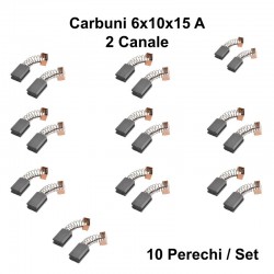 Perii Colectoare Carbuni 6x10x15 - A - 2 Canale / 10Set/Punga Perii Colectoare Carbuni 6x10x15 - A - 2 Canale / 10Set/Punga