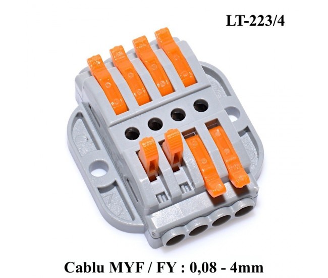 Conector Doza 4-4 pentru Cablu, LT-223/4