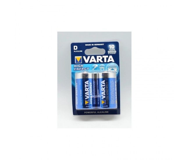 Baterie Alkalina Varta High-Energy R20 D, 2buc/set
