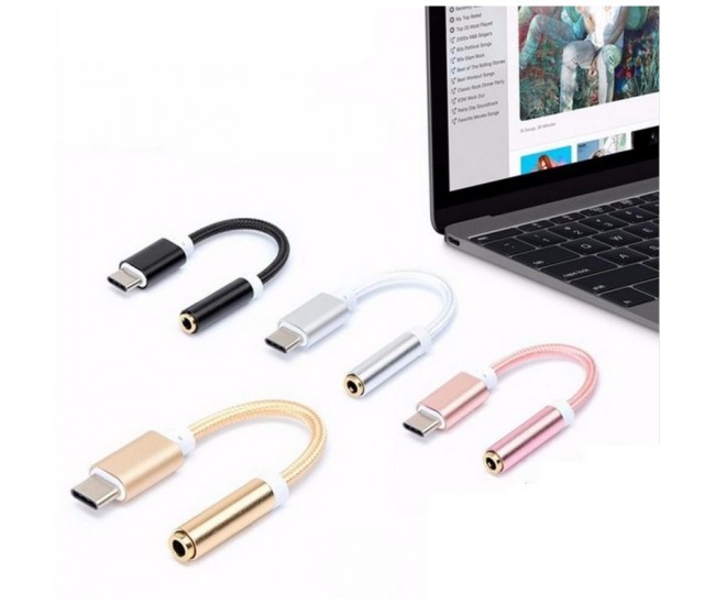 Cablu USB Tip C - Jack 3,5 Mama, Auxiliar