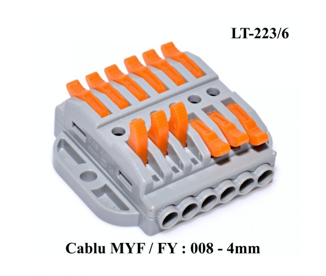 Conector Doza 6-6 pentru Cablu, LT-223/6